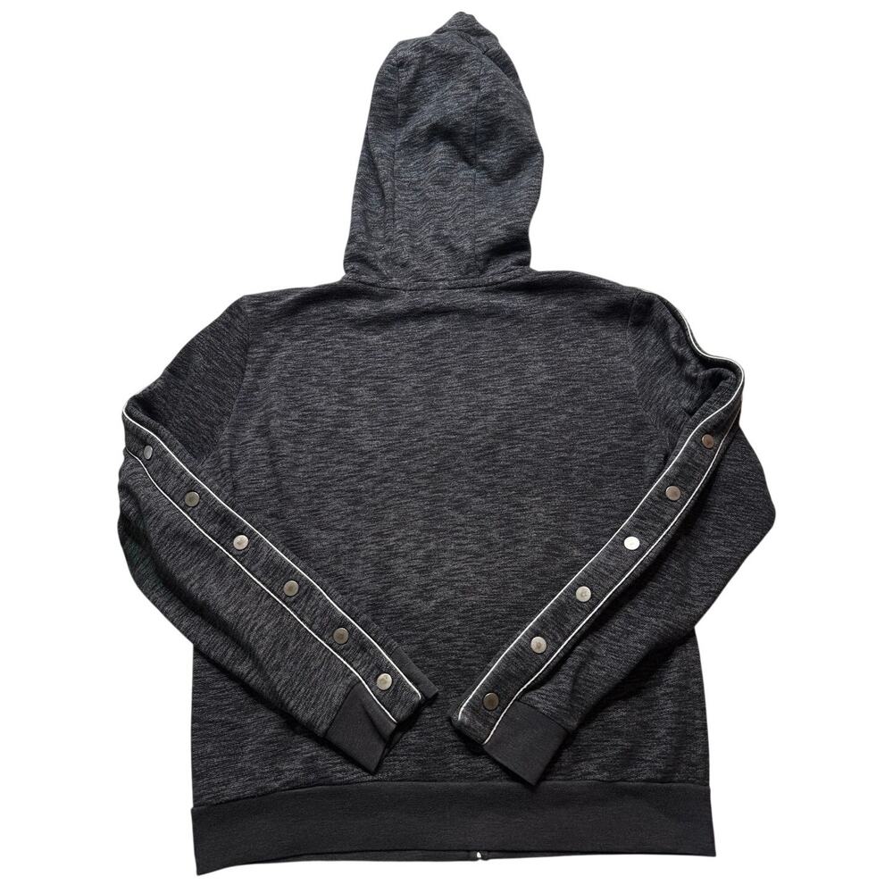 VS PINK Y2K Snap Sleeve Zip Hoodie Gray Medium - Picture 3 of 14